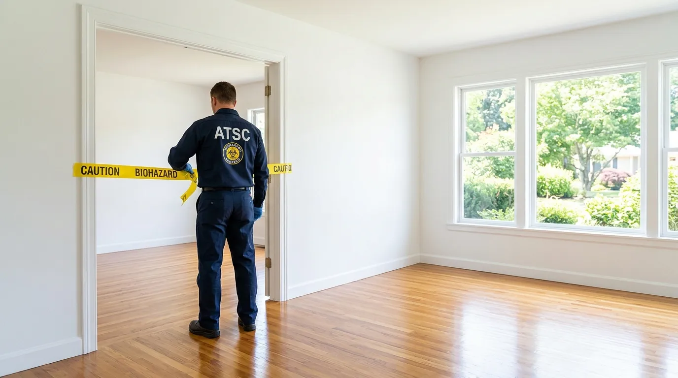 Certified biohazard cleanup crew performing Decomposition Cleanup in Smyrna